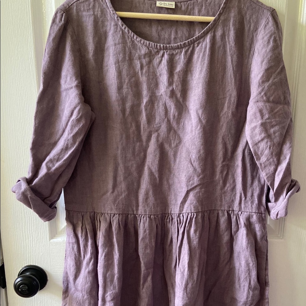Epic Linen Maxi Dress Long Sleeves NWOT